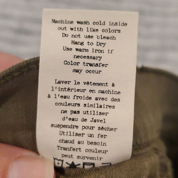 Army green Rag & bone skinny jeans size 25 - Picture 6 of 11